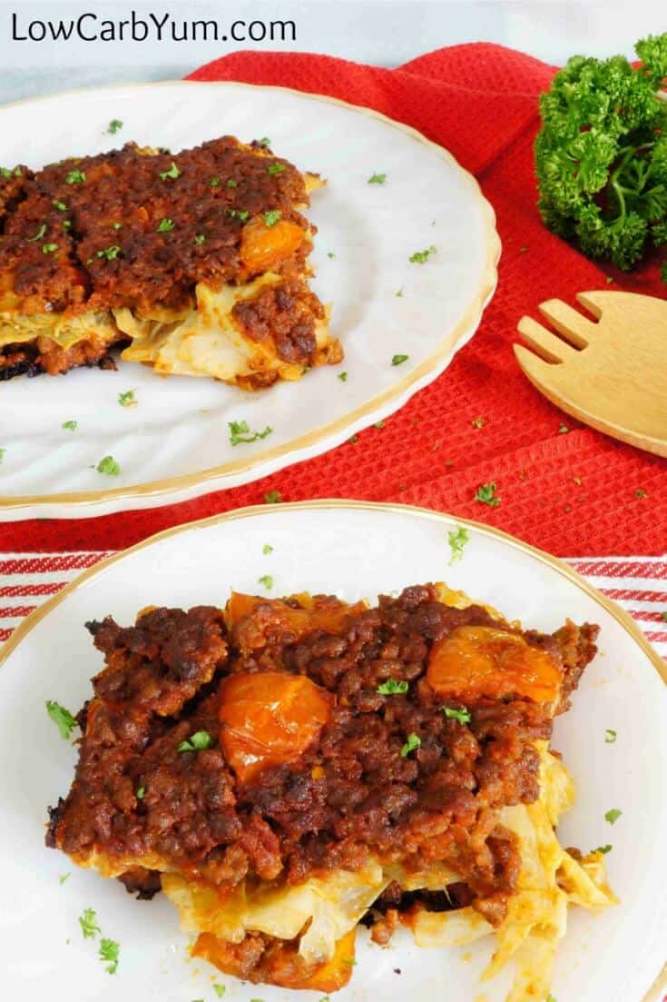 serving cabbage beef casserole