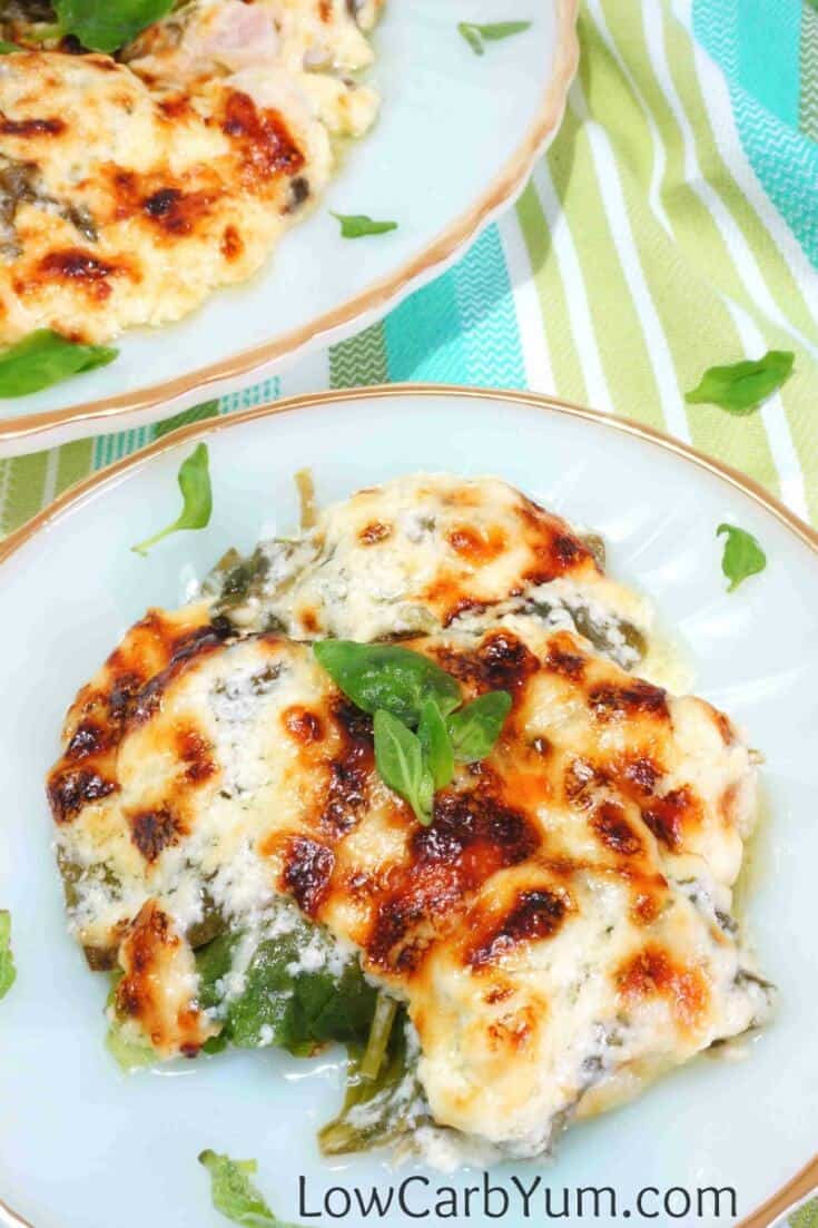 keto chicken florentine casserole