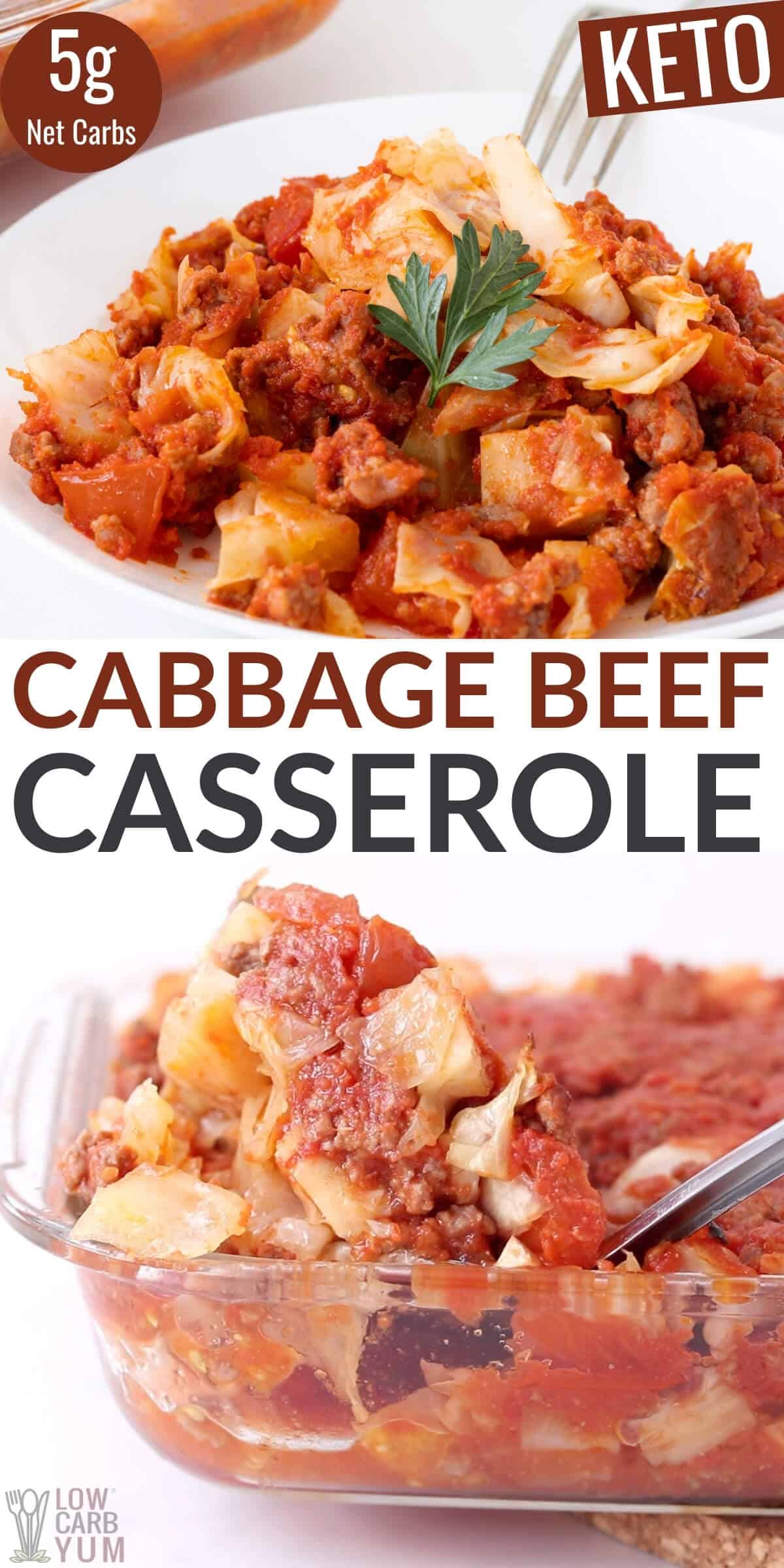 hamburger cabbage casserole recipe