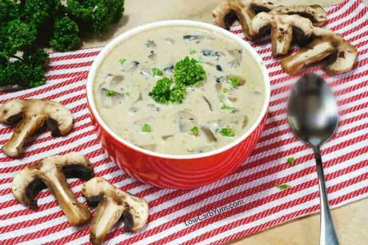 Low carb cream of mushroom soup recipe