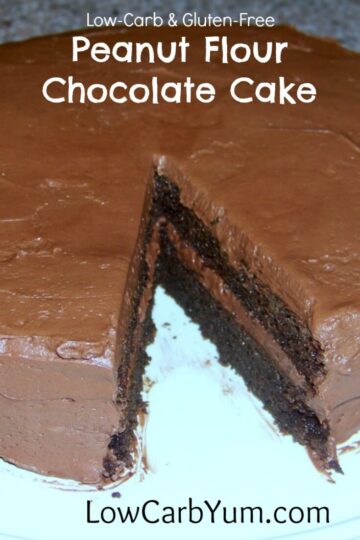 Peanut Flour Recipes - Chocolate Cake - Gluten Free - Low Carb Yum