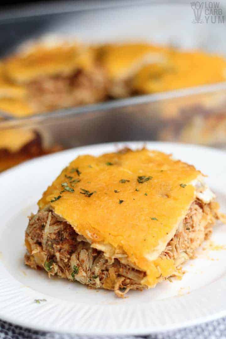 Low carb Mexican chicken lasagna casserole recipe