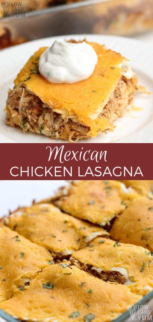 Easy Mexican Chicken Lasagna Casserole - Low Carb Yum
