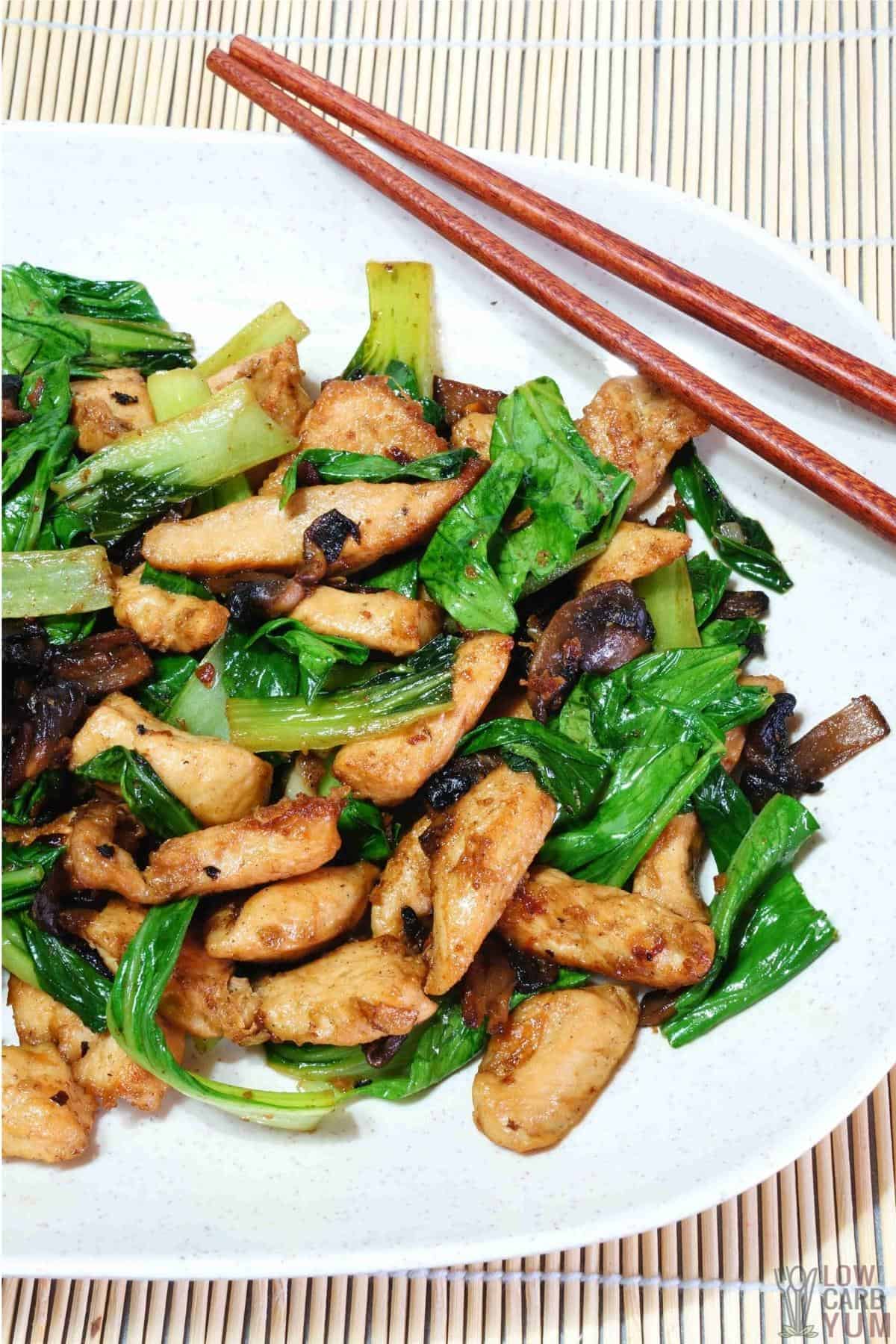 Keto Chicken Bok Choy Stir Fry Low Carb Yum