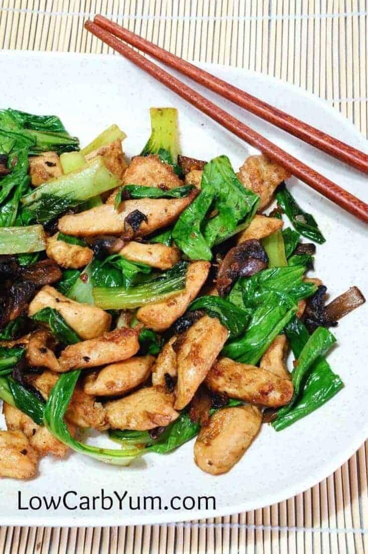Chicken Bok Choy Low Carb Stir Fry - Gluten Free | Low Carb Yum