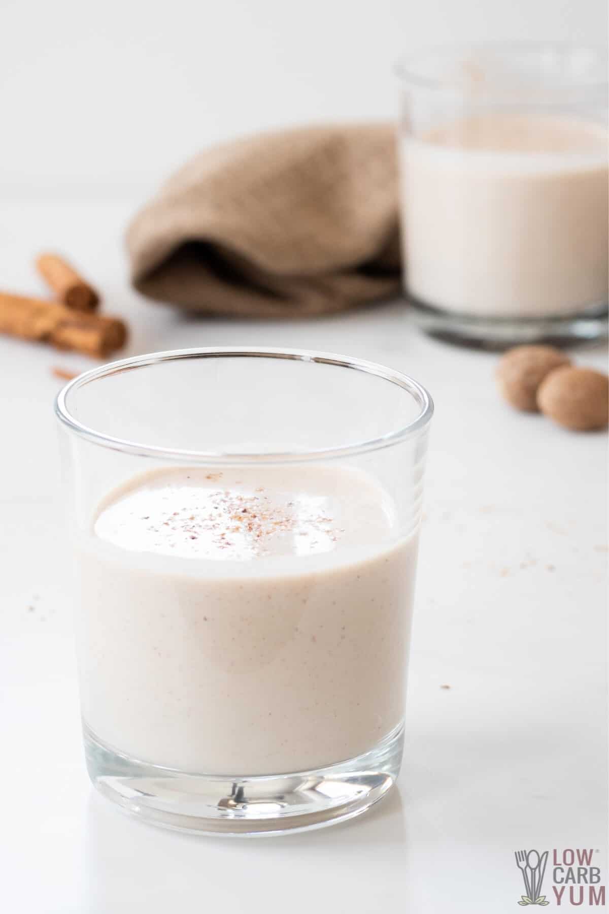 sugar free keto eggnog hero image