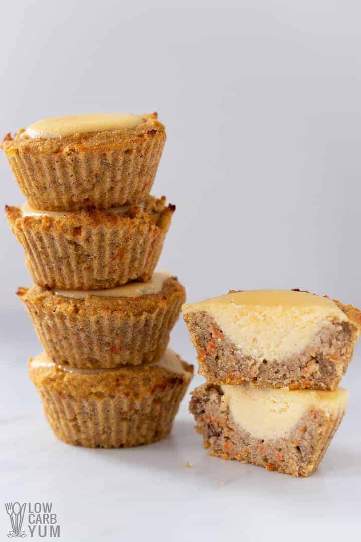 healthy carrot cake muffins