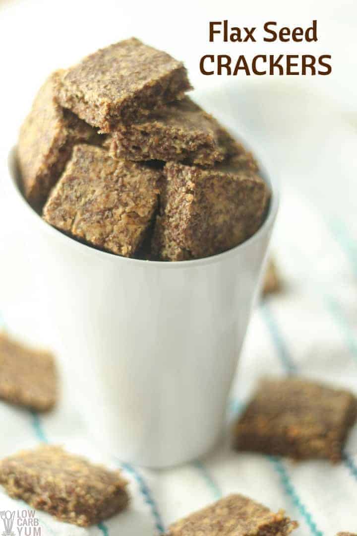 Low carb keto flax seed crackers recipe