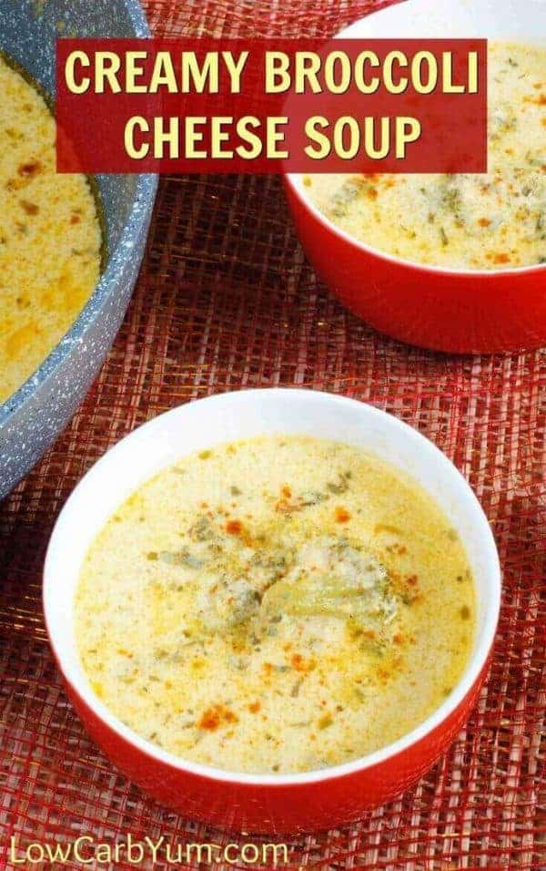 Creamy Low Carb Broccoli Cheese Soup Gluten Free Low Carb Yum