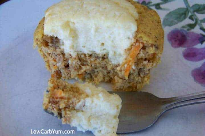 Low Carb Carrot Cake Cream Cheese Muffins | Low Carb Yum