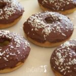 Low carb gluten free chocolate iced coconut donuts