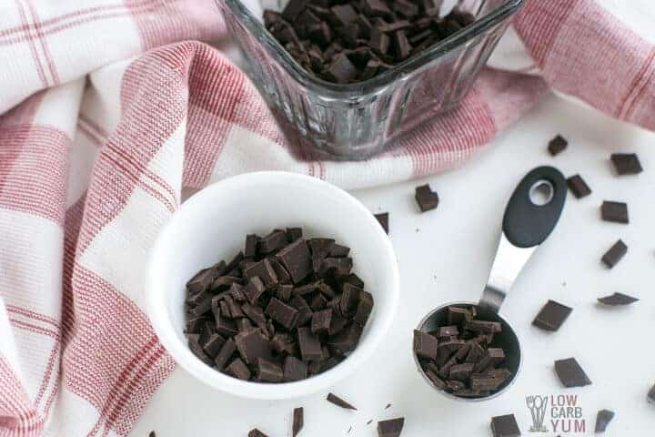 Stevia sweetened chocolate chips