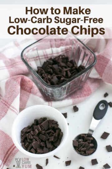 Homemade Stevia Sweetened Sugar Free Chocolate Chips | Low Carb Yum