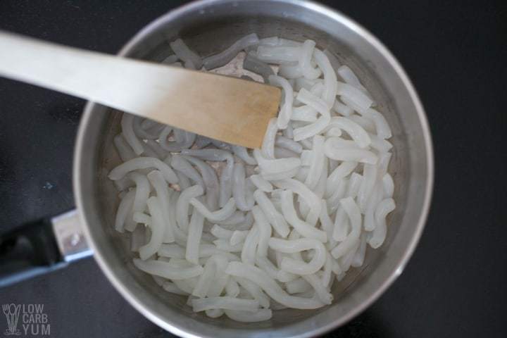 drying shiratake noodles