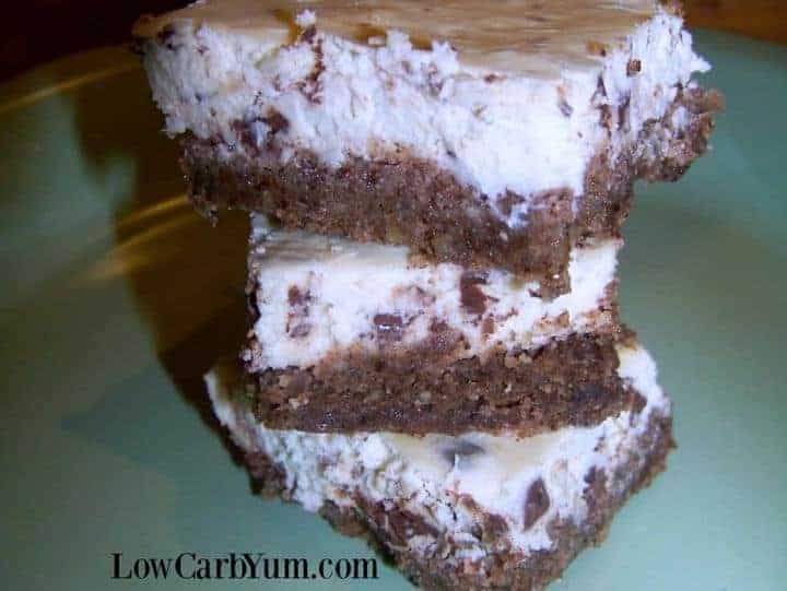 Easy Chocolate Chip Cheesecake Bars Recipe - Gluten Free | Low Carb Yum