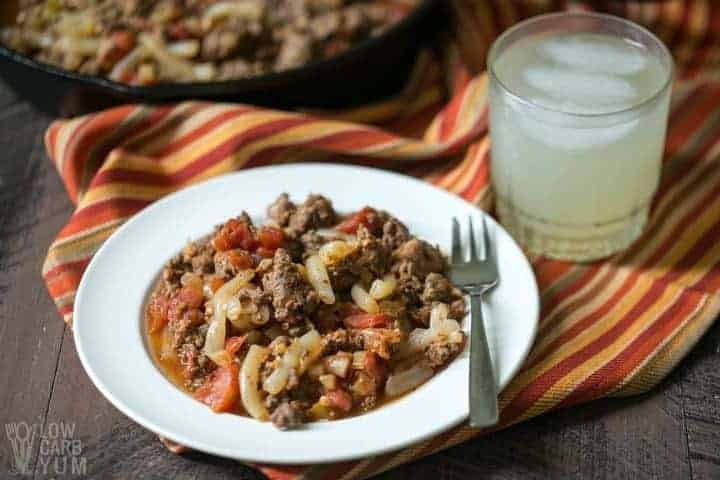 sausage goulash on plate