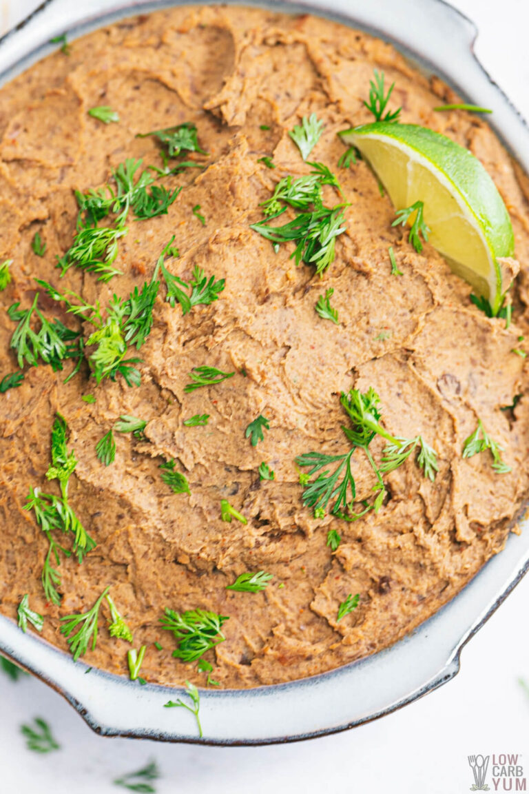 Low Carb Refried Beans Recipe with Bacon Low Carb Yum