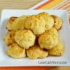 If you miss the warmth of freshly baked bread, these coconut flour biscuits are sure to please. They are full of cheese with a touch of garlic.