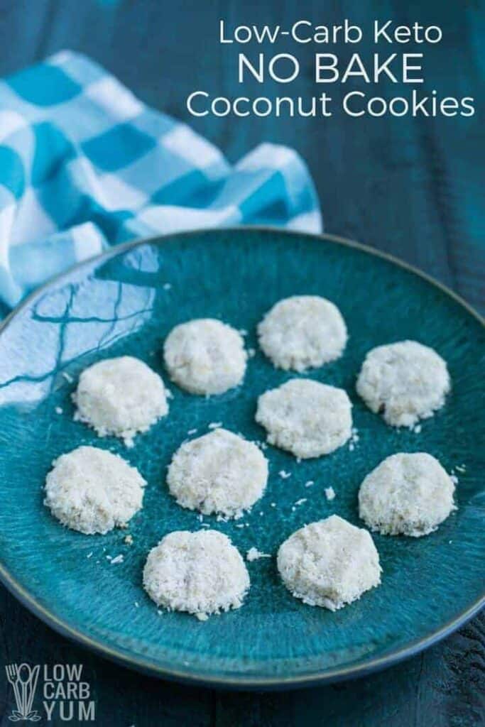 Maple No Bake Coconut Cookies with Baking Option | Low Carb Yum