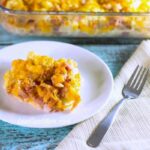 Cheesy Low Carb Cauliflower Casserole with Ham
