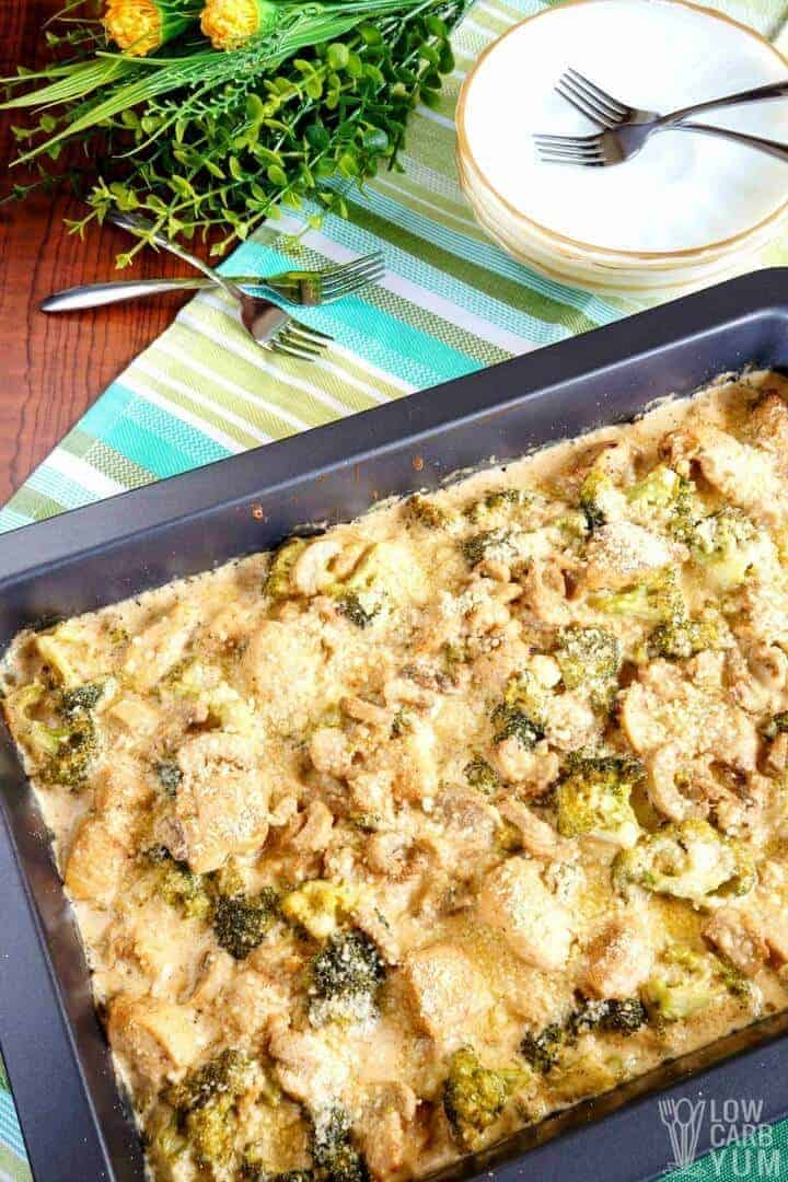 Low Carb Chicken Broccoli Casserole with Cream Cheese | Low Carb Yum