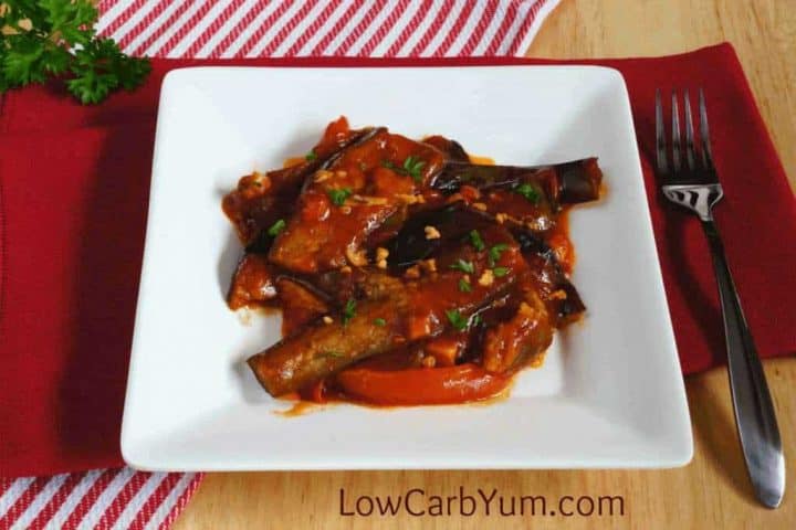 eggplant tomato sauce pepper recipe