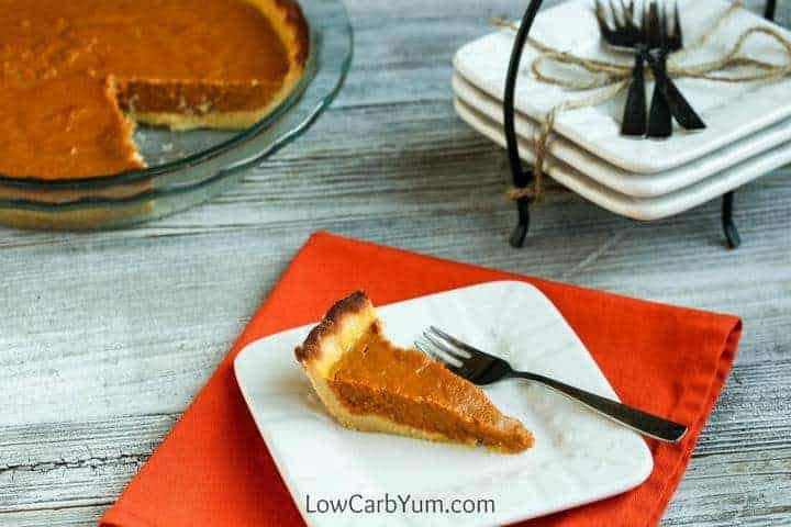 Low carb almond milk pumpkin pie