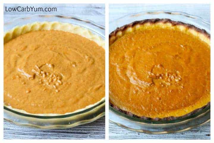 Low carb almond milk pumpkin pie