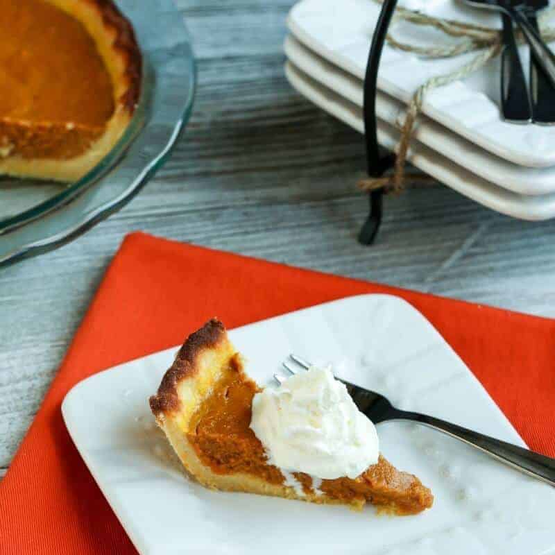 Low carb almond milk pumpkin pie