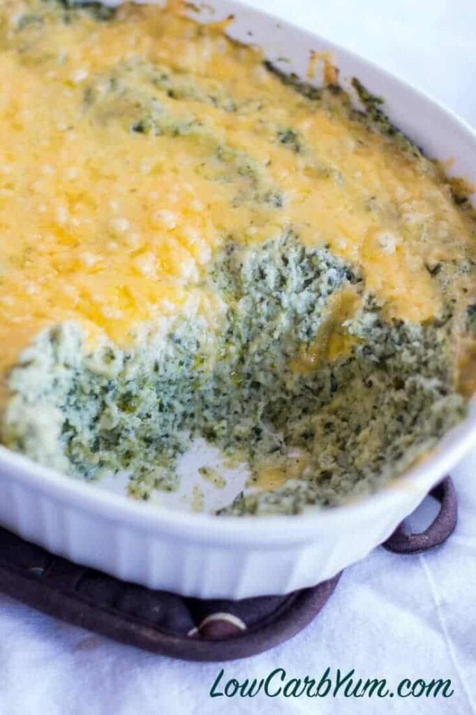 Keto Cauliflower Mashed Potatoes with Spinach - Low Carb Yum