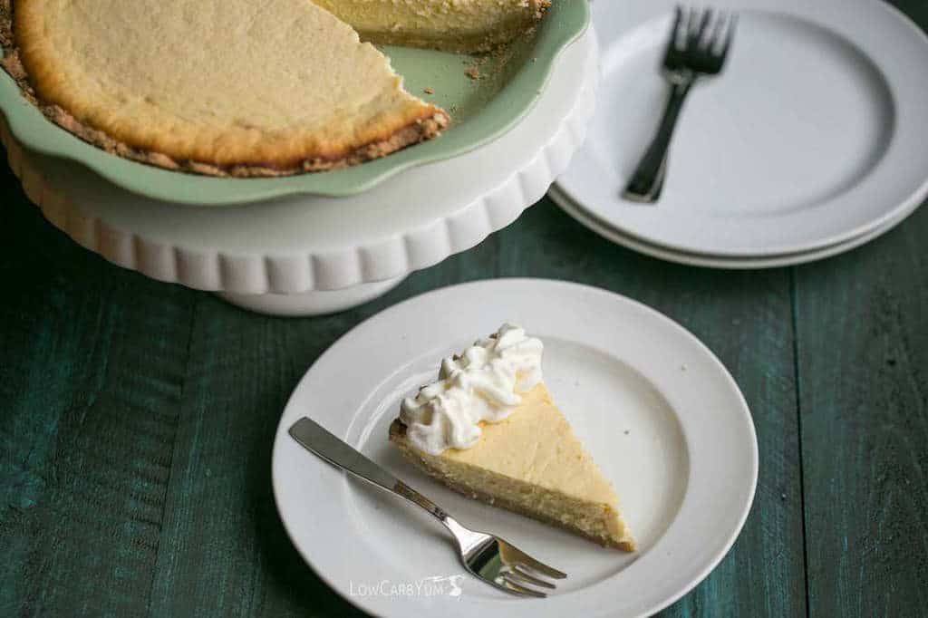 ricotta pie slice on plate