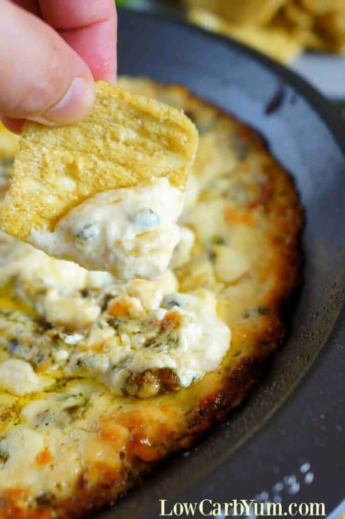 Hot Low Carb Spinach Dip with Cheese - Low Carb Yum