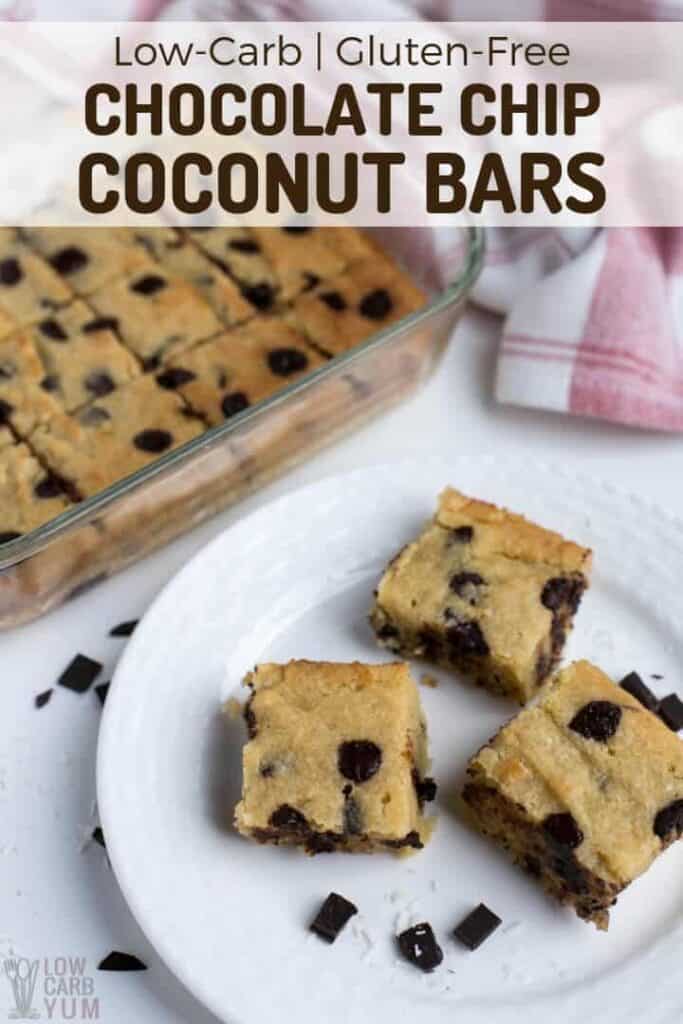 Chocolate Chip Coconut Bars (Low-Carb, Gluten-Free) - Low Carb Yum