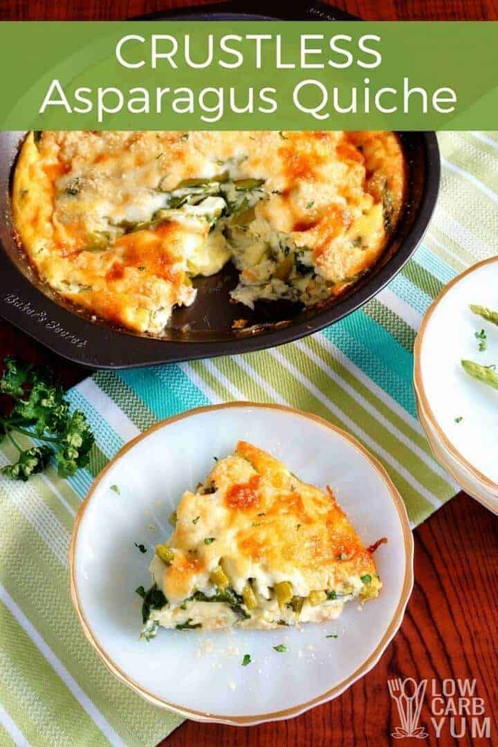 Crustless Asparagus Quiche - Gluten Free - Low Carb Yum