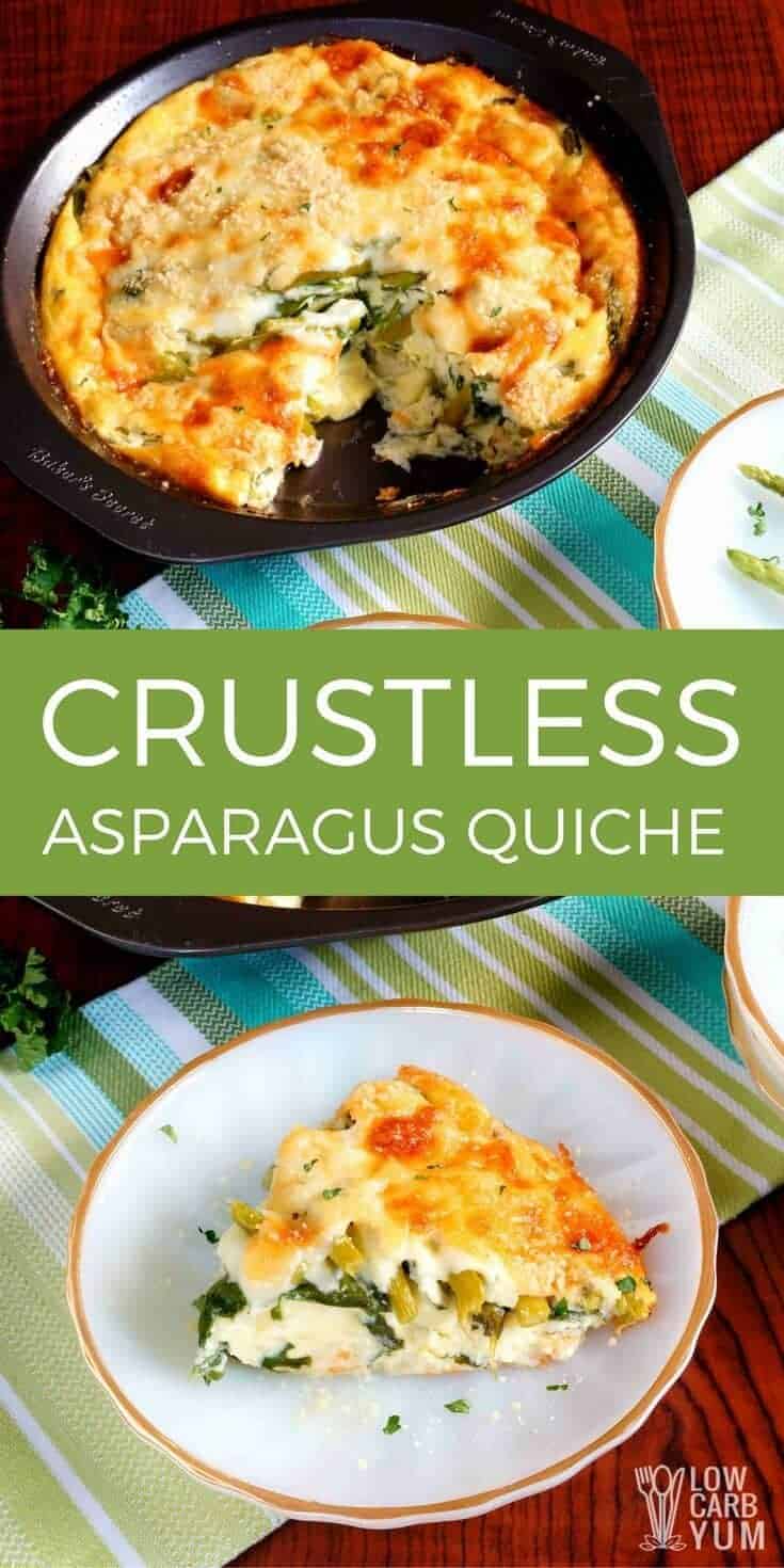 Crustless Asparagus Quiche - Gluten Free - Low Carb Yum