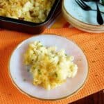 Low carb macaroni and cheese plate