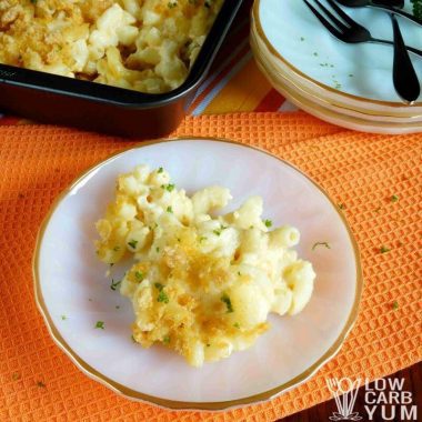 Low carb macaroni and cheese featured