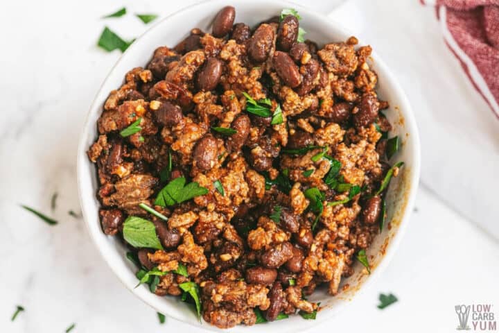 Low Carb Baked Beans with Beef - Low Carb Yum