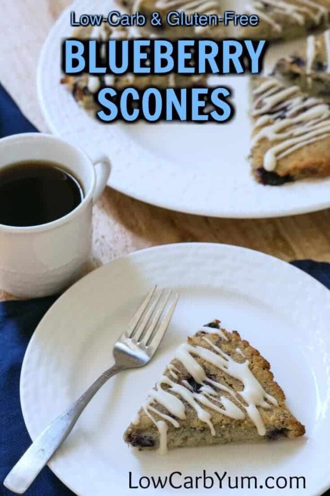 Low carb blueberry coconut flour scones