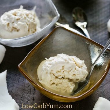 Easy Sugar Free Coconut Ice Cream Recipe - Low Carb Yum