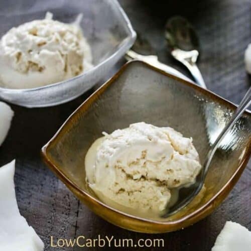 Easy Sugar Free Coconut Ice Cream Recipe Low Carb Yum