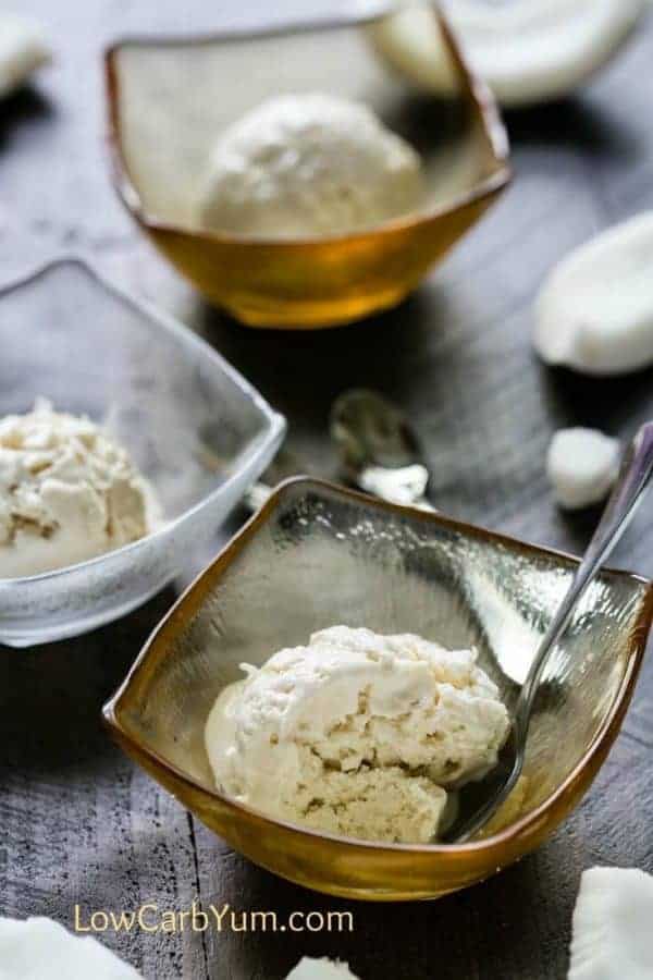 Easy Sugar Free Coconut Ice Cream Recipe - Low Carb Yum