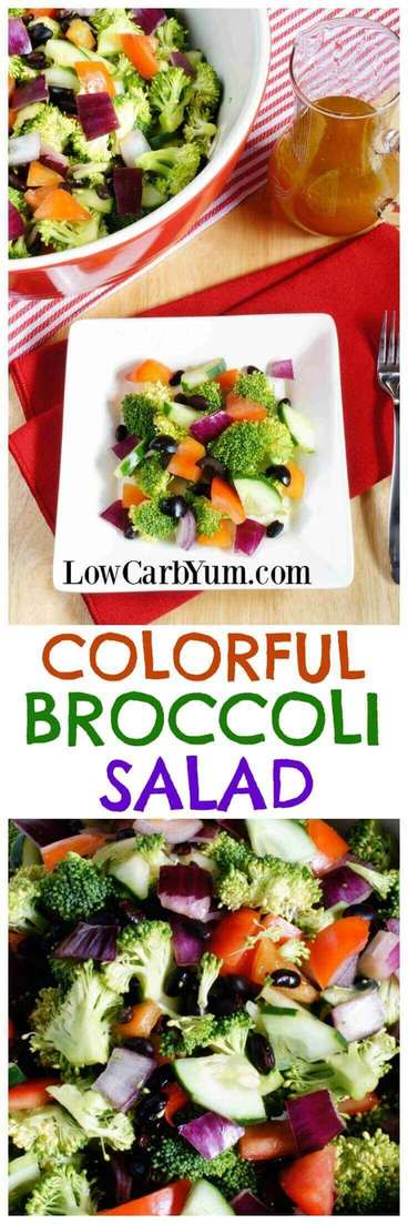 Cucumber Broccoli Salad with Added Color | Low Carb Yum