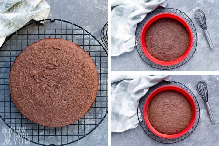 Baking the gluten free red velvet cake