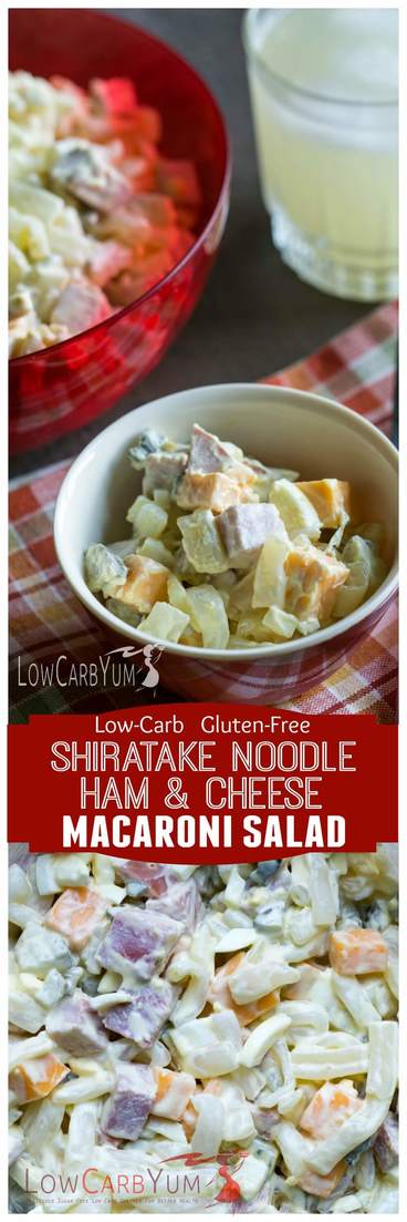 Ham and Cheese Macaroni Salad - Gluten Free | Low Carb Yum