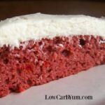Low carb sugar free red velvet cake