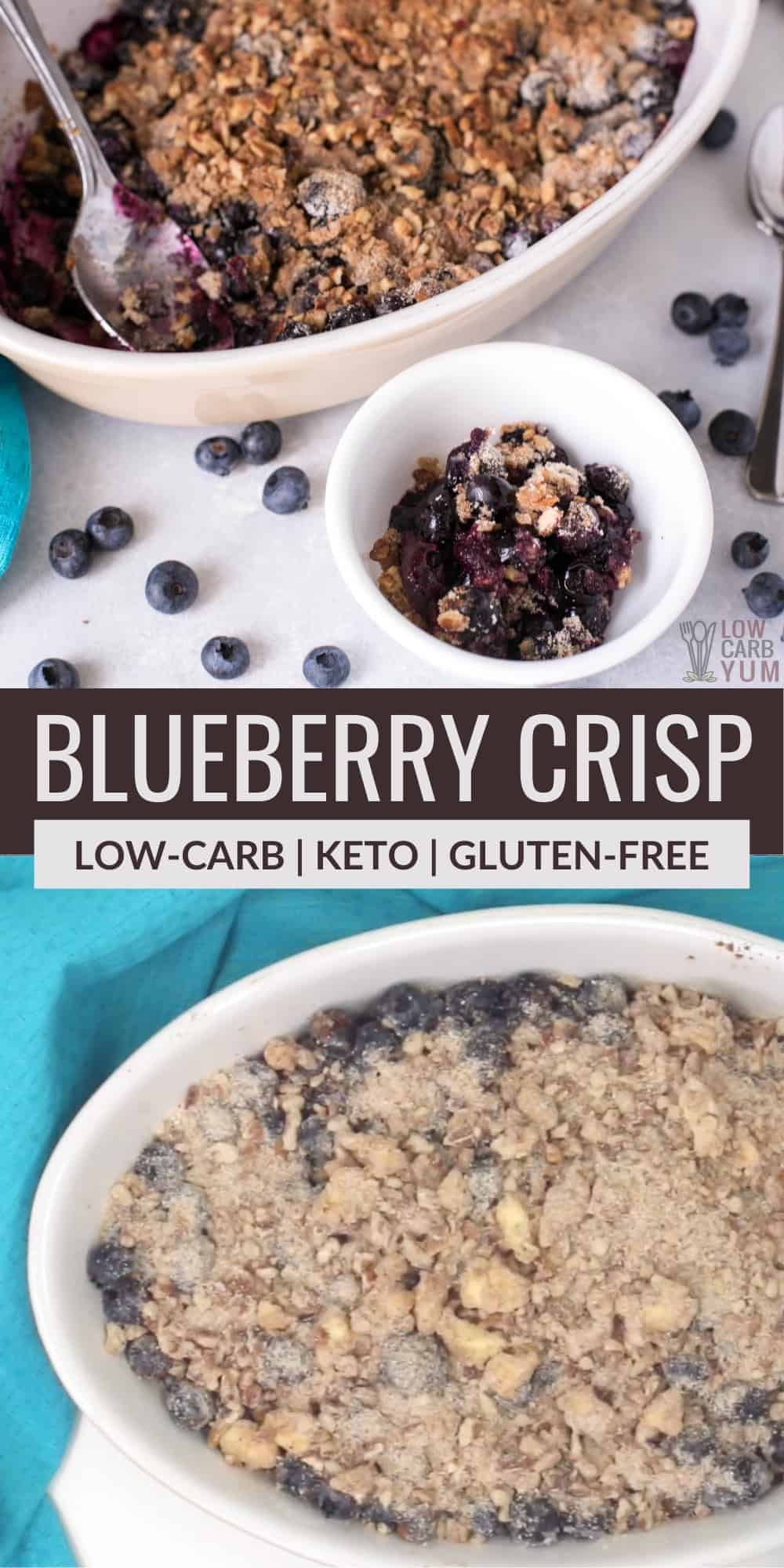 easy gluten-free blueberry crisp pinterest image