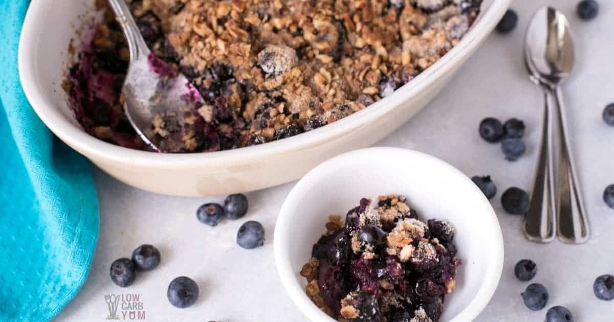 Healthy GlutenFree Blueberry Crisp (Low Carb) Low Carb Yum