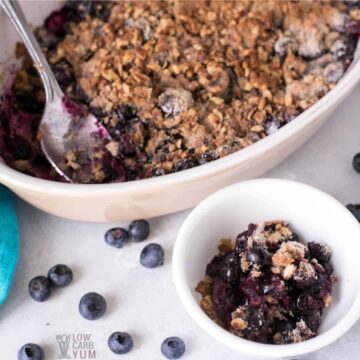 easy gluten free blueberry crisp recipe featured image