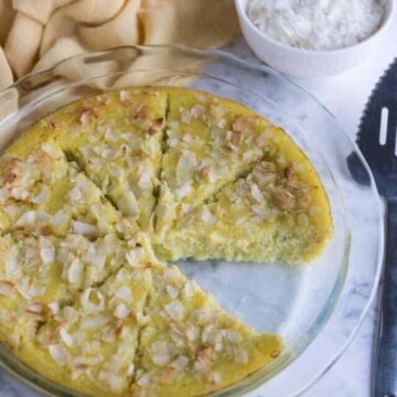 summer squash pie with coconut